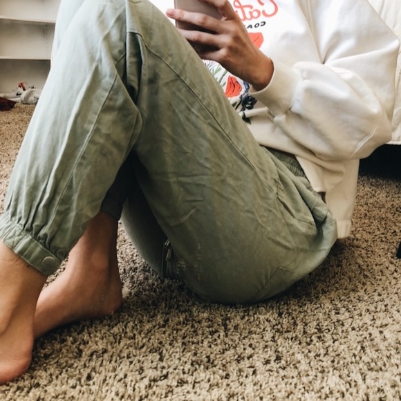 sage green pants - Picture 3 of 8